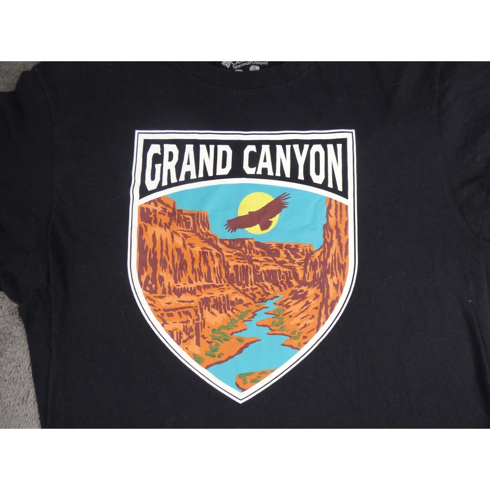 Columbia Mens Grand Canyon National Park Graphic T-Shirt Black Large Cotton Tee